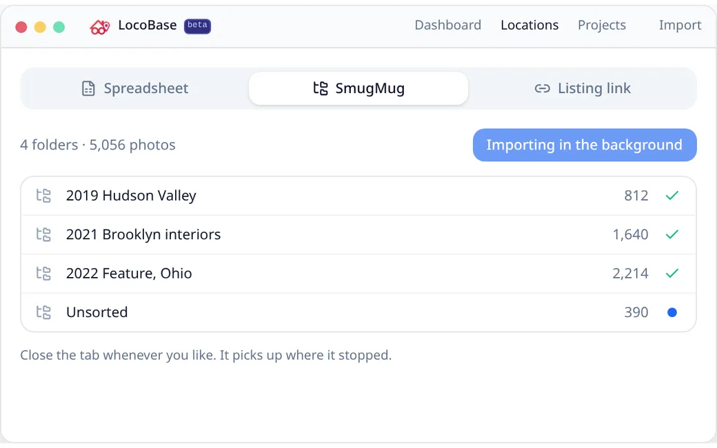 SmugMug, whole galleries