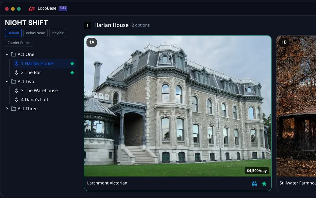 Options under script locations