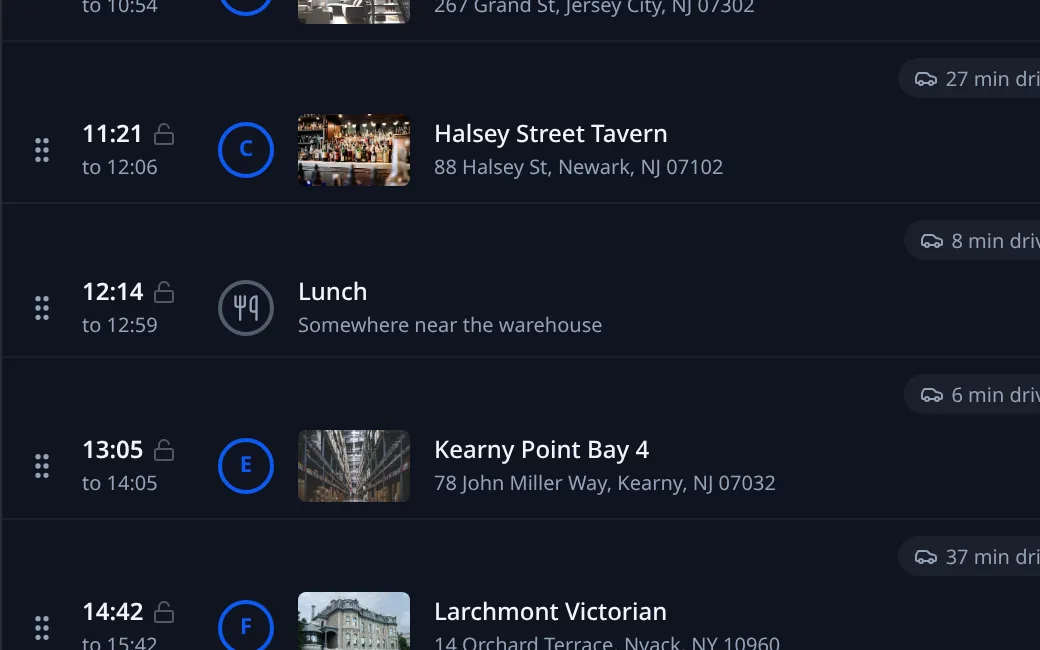 Stops that are not locations
